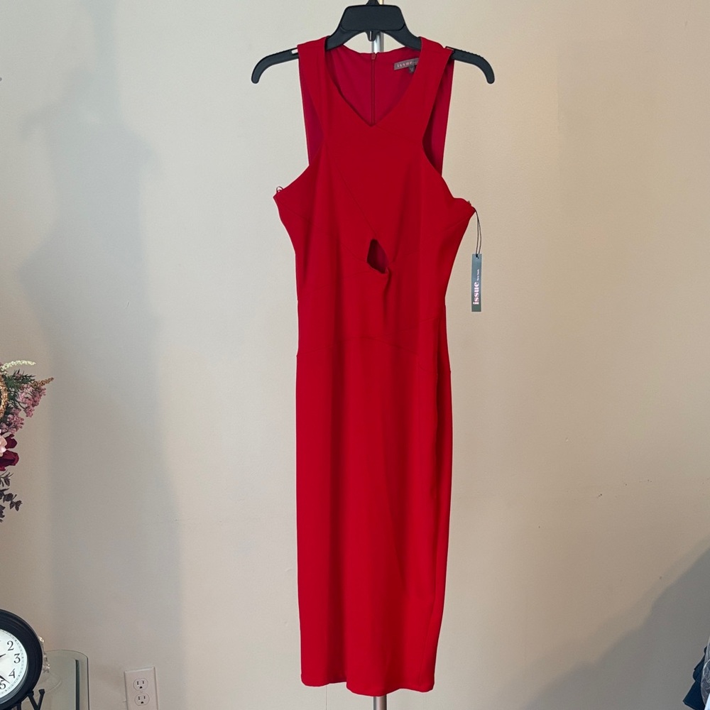Issue New York Bold Red Midi Dress
